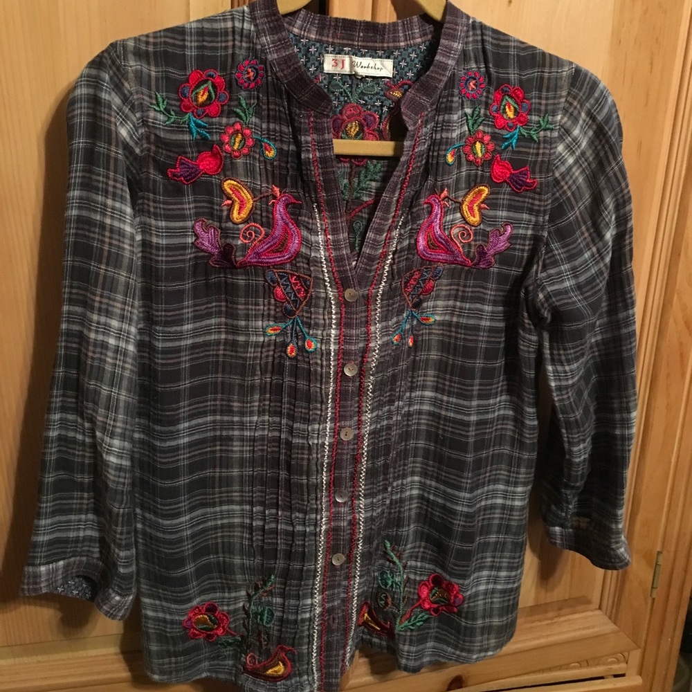 Johnny Was 3J WorkShop Blouse Size Small